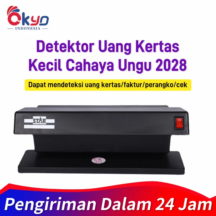 Mesin Pendeteksi Uang Palsu Mini Sensor Lampu UV /Bank/Teller