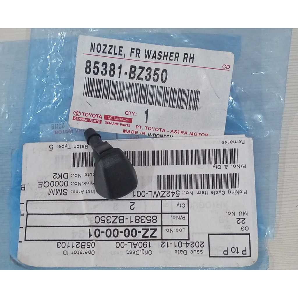 Nozzle Wiper Depan Toyota Agya 2023-2025/ 85381-BZ350