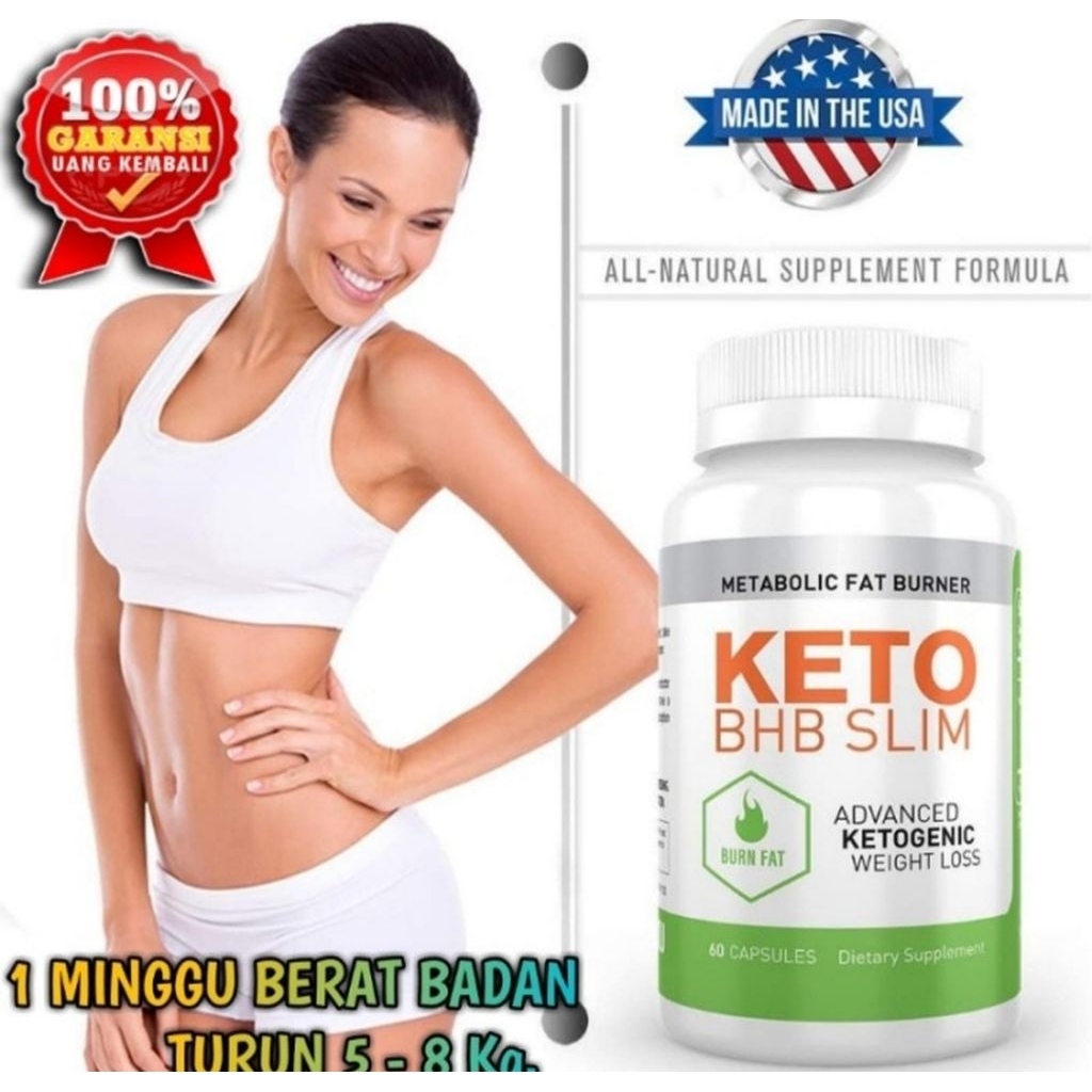 Promo 3 Botol Obat Pelangsing Badan Super Cepat Keto BHB slim Ketogenic Weight Loos