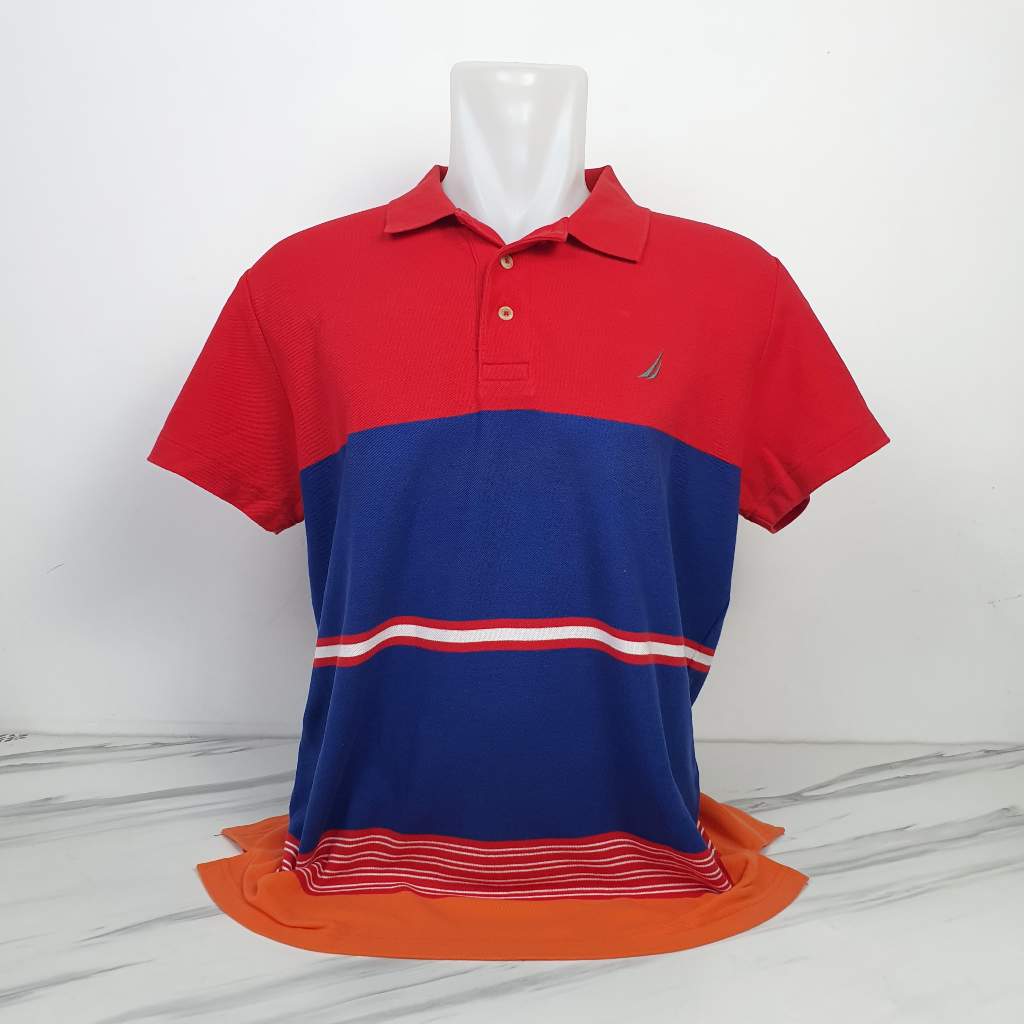 Baju Kaos Polo NAUTICA - USA - Size XL - Lebar Dada 56 cm - Original 100% - Scd
