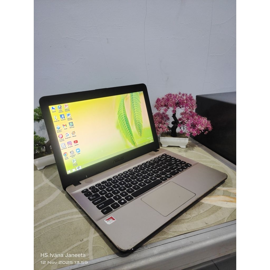 Laptop Asus X441BA AMD A4 9125 Radeon R3 Ram 4/HDD 500gb bekas murah