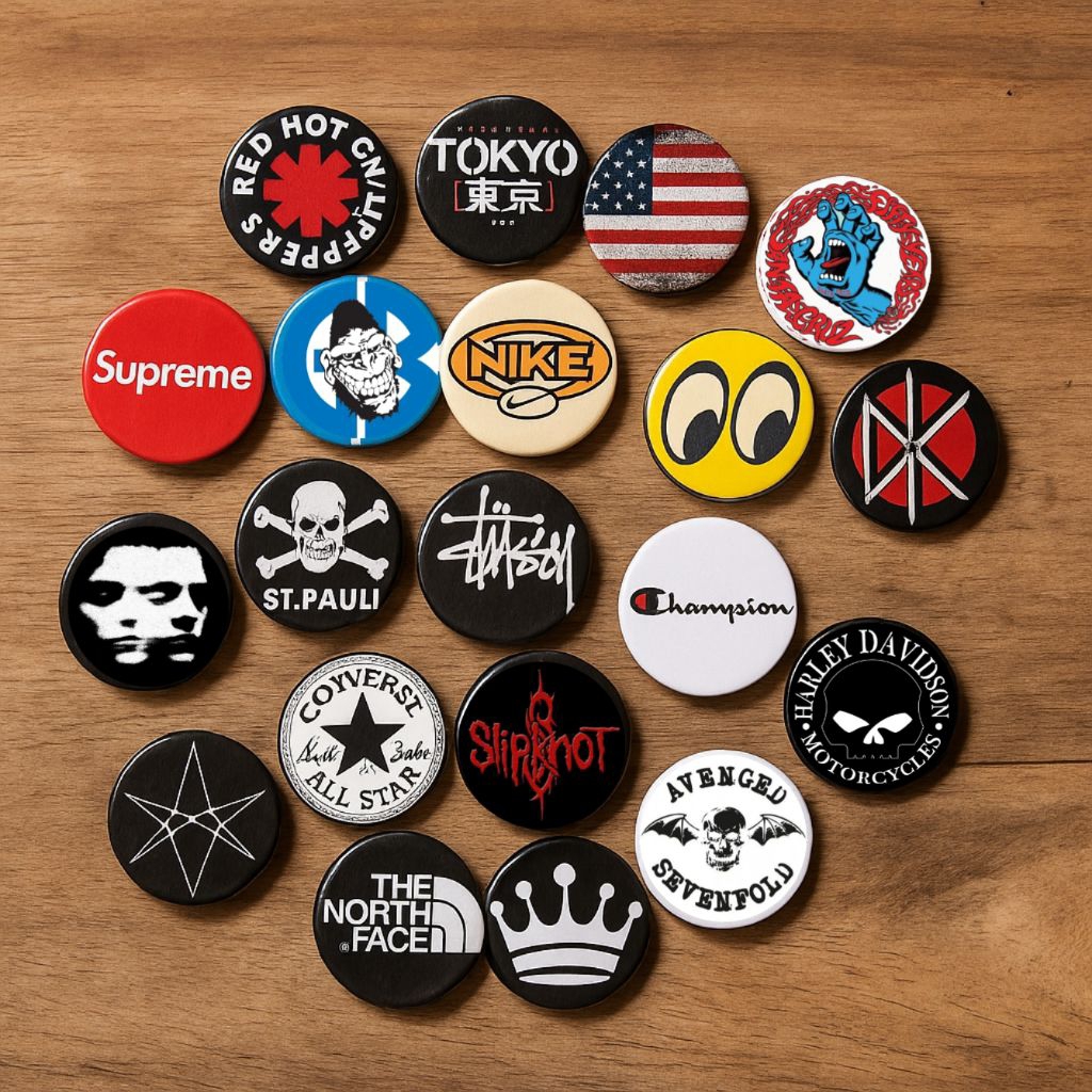 [PIN BROS/PIN] aksesoris pin pria dan wanita bergambar logo BRAND/BAND MUSIC Aesthetic