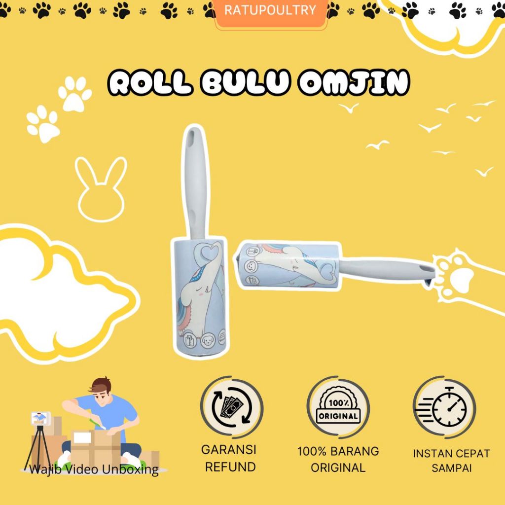 Roll Bulu Omjin | Pembersih Bulu untuk hewan