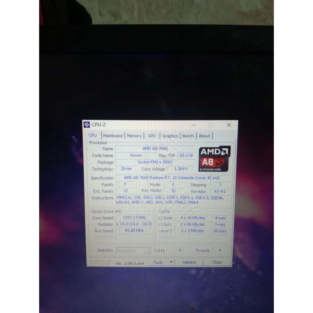 Mobo Asrok FM2 AMD A8 7600
