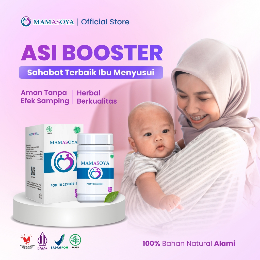 Mamasoya Pelancar ASI Booster 60 Kapsul Ekstrak Daun Katuk Habbatussauda ASI Booster Terbaik