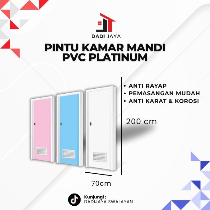 Pintu Kamar Mandi Murah Pintu kamar mandi PVC Pintu kamar mandi platinum