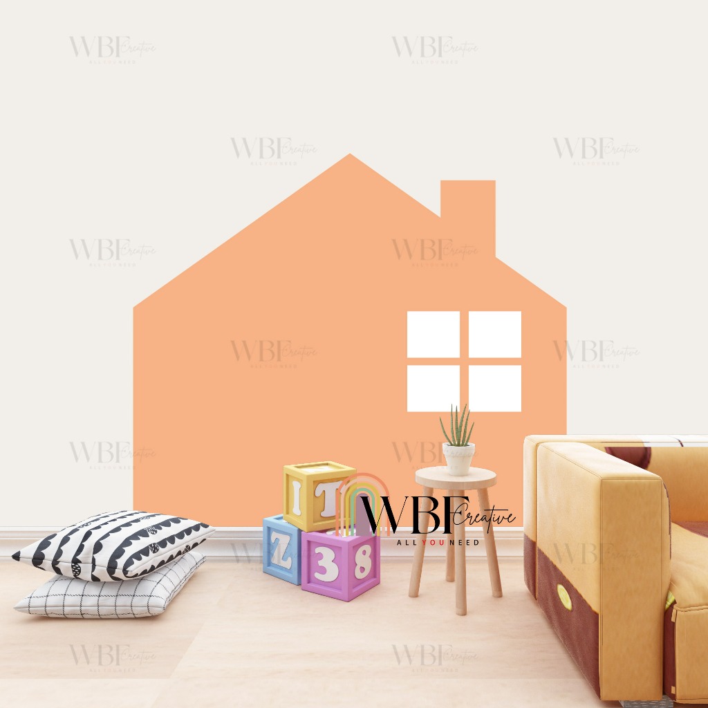 WALLPAPER CUSTOM RUMAH /STICKER DINDING RUMAH JENDELA /STIKER ARCH /STIKER RUMAH/STIKER RUANGTAMU/ST