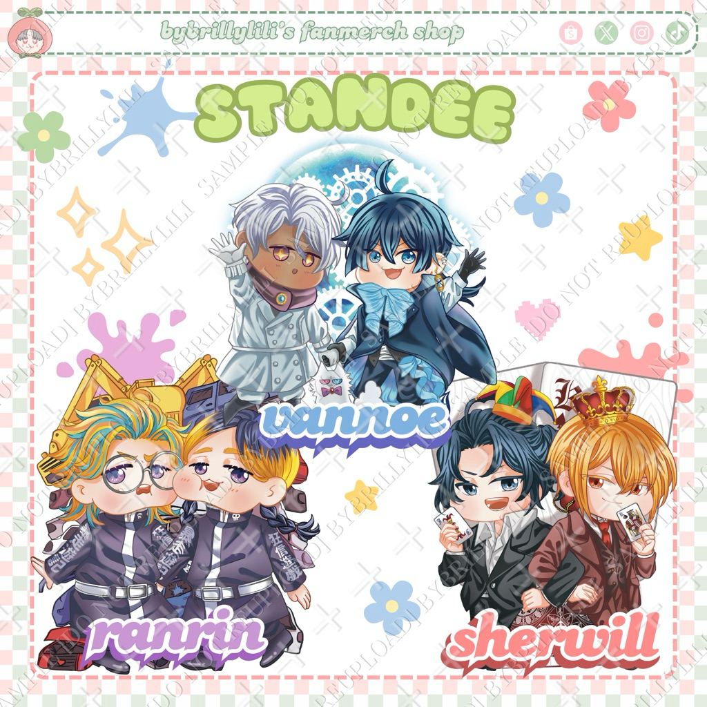 Anime Iconic Duo STANDEE | Vanitas & Noe, Ran & Rindou, Sherlock & William | bybrillylili