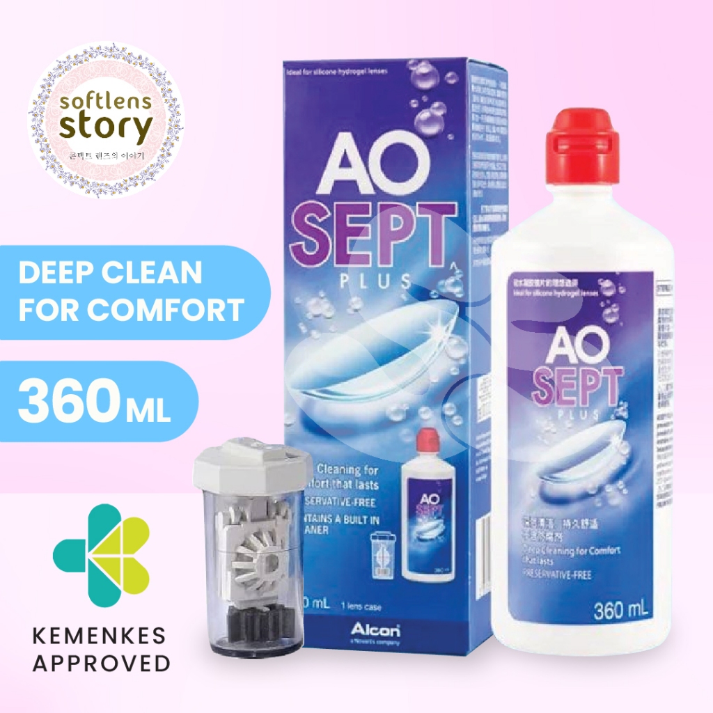 AOSEPT PLUS 360ML SOLUTION CAIRAN PEMBERSIH SOFT LENS AIR SOFTLENS