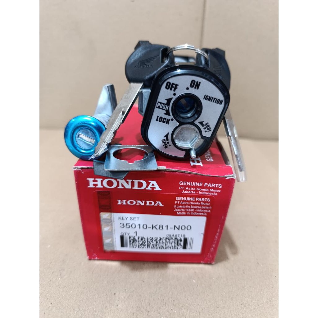 KUNCI KONTAK 1 SET HONDA BEAT ESP , BEAT FI 2017/2018 BEAT STREET KODE PART K81