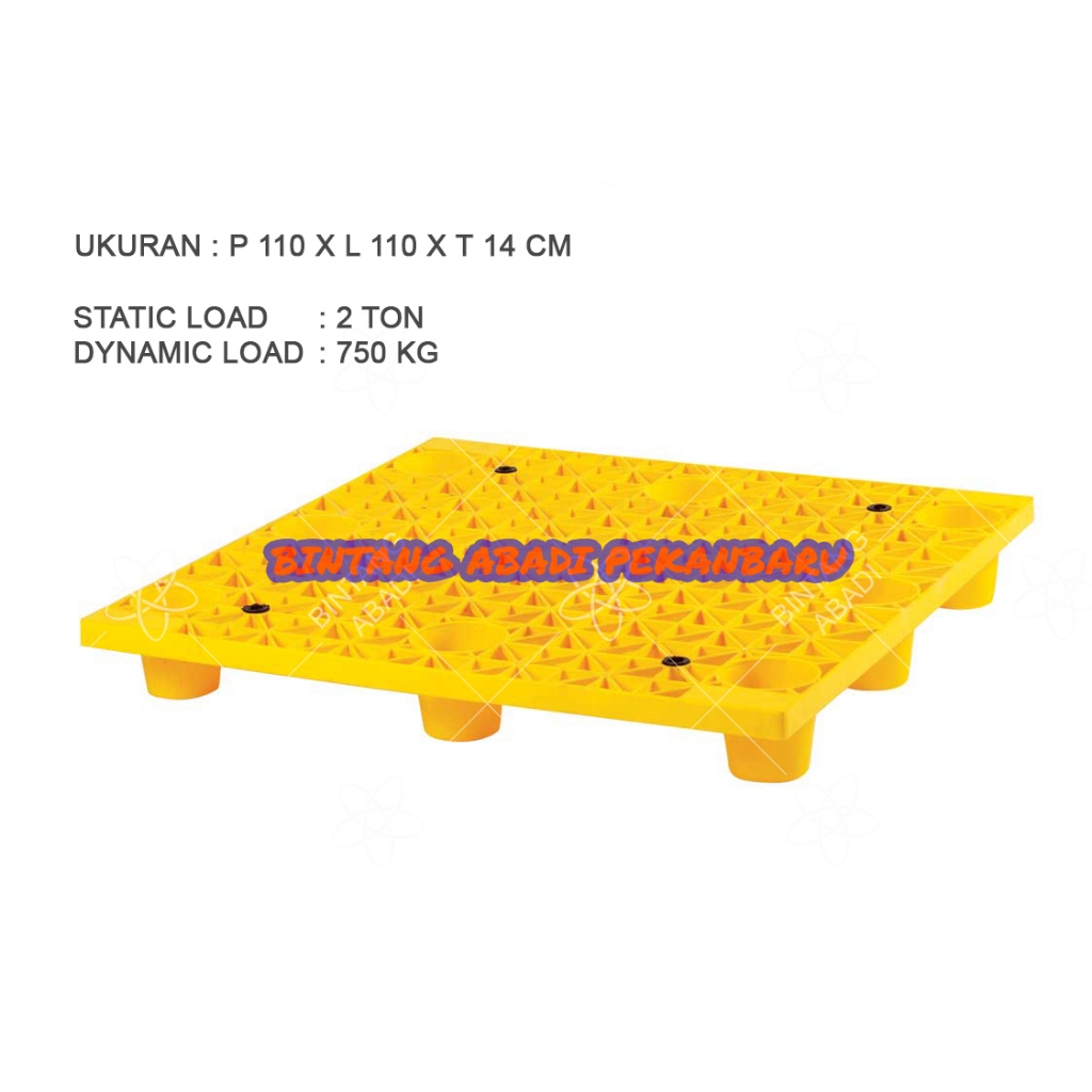 Pallet Plastik Rabbit NPF 1111 Uk 110 x 110 x 14 Cm Kualitas No.1 Kapasitas 2 Ton ++