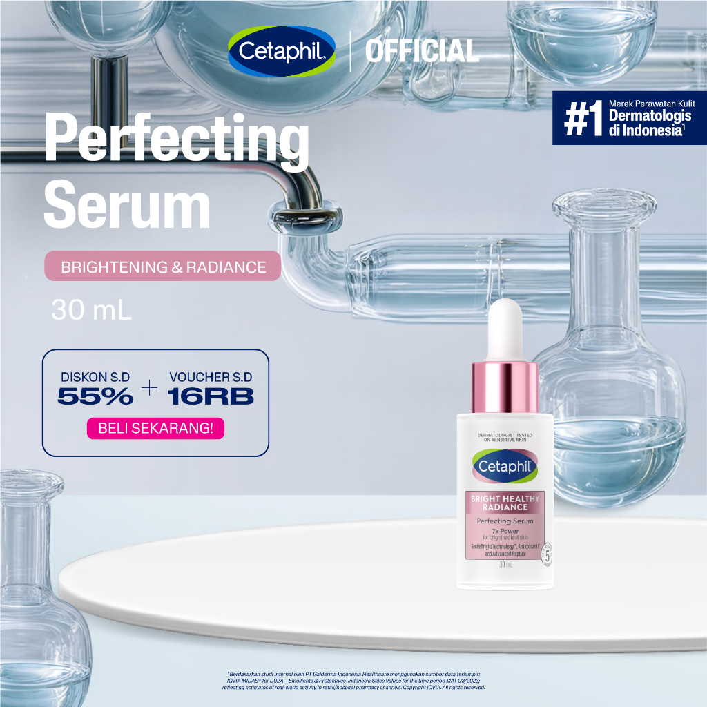 Cetaphil Bright Healthy Radiance Perfecting Serum 30ml dengan Sea Daffodil, Niacinamide, Advanced Pe