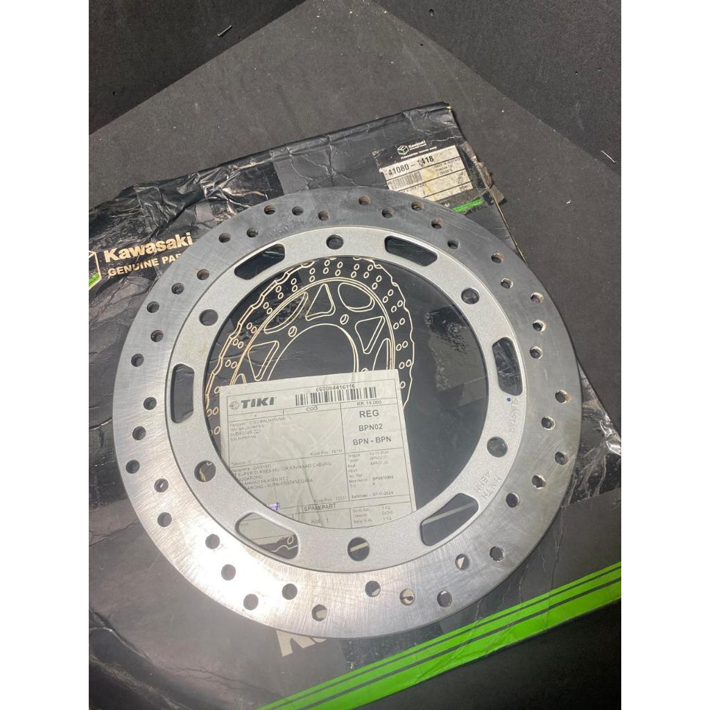 NOS DISC DEPAN NINJA M TROMOL ORIGINAL KAWASAKI – 41080-1418 DISC FR SILVER PAINT