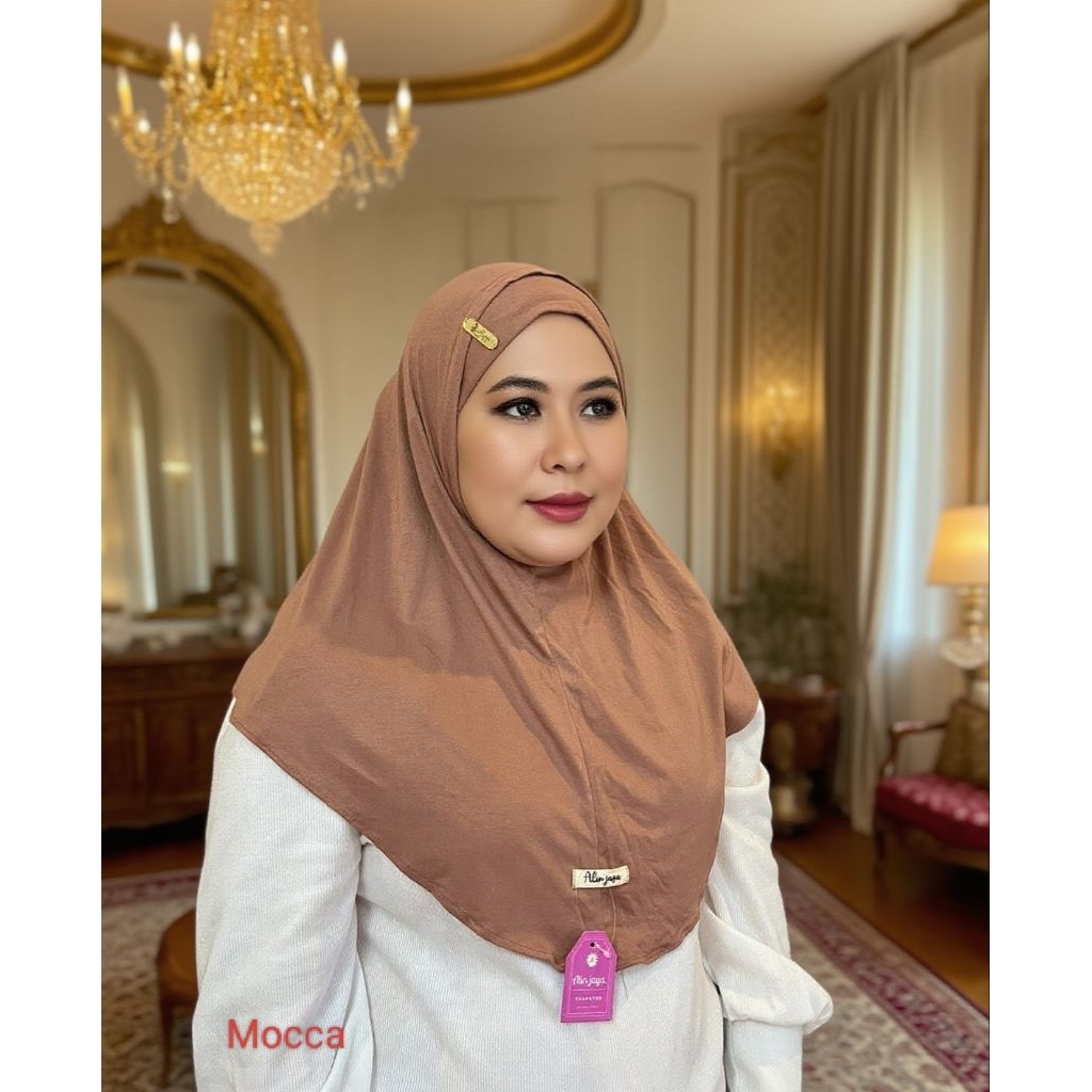 Kerudung Bergo Instan Malay Bahan Rayon Kaos Non pet