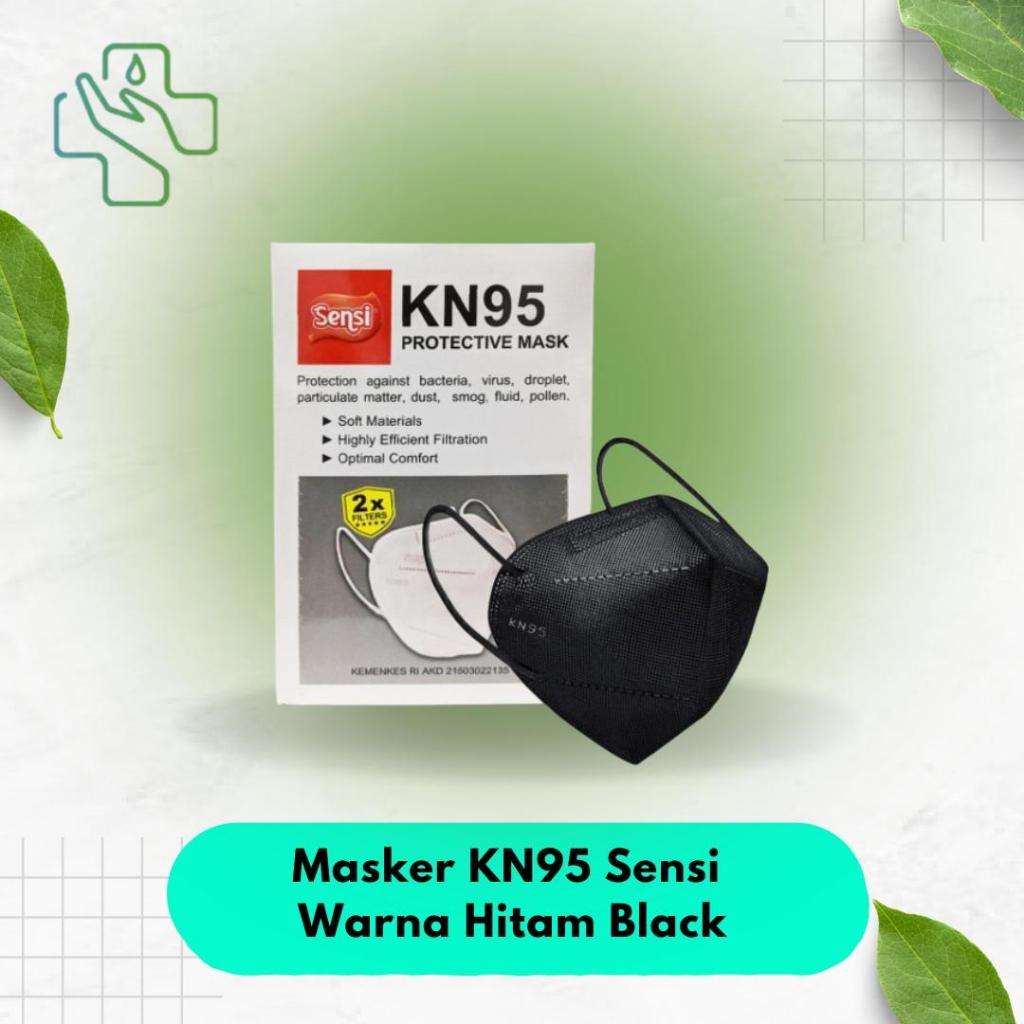 Masker KN95 Sensi Warna Hitam Black