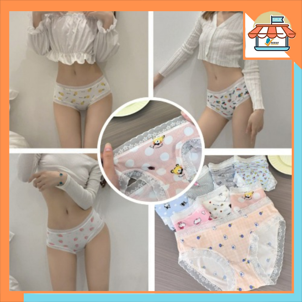 RSB CLEAR STOCK CD555 Celana Dalam Remaja CD Wnita Seamless Motif Lucu Halus