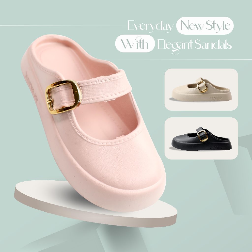 Sandal Sepatu Anak Perempuan Model Ballet Lucu Cute Buckle Strap 262T