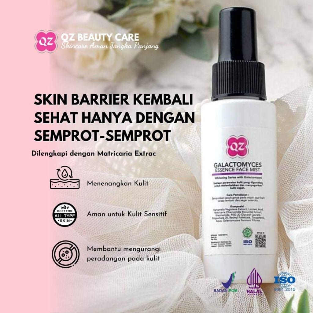 QZ GALACTOMYCES ESSENCE FACEMIST | Facial Spray Glowing 100ml |  Mencerahkan Melembapkan Kulit | Hyd