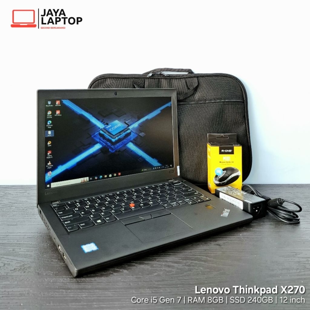 Lenovo Thinkpad X270 Core i5 Gen 7 RAM 8GB SSD 240GB 12 inch Laptop Second Bekas Murah