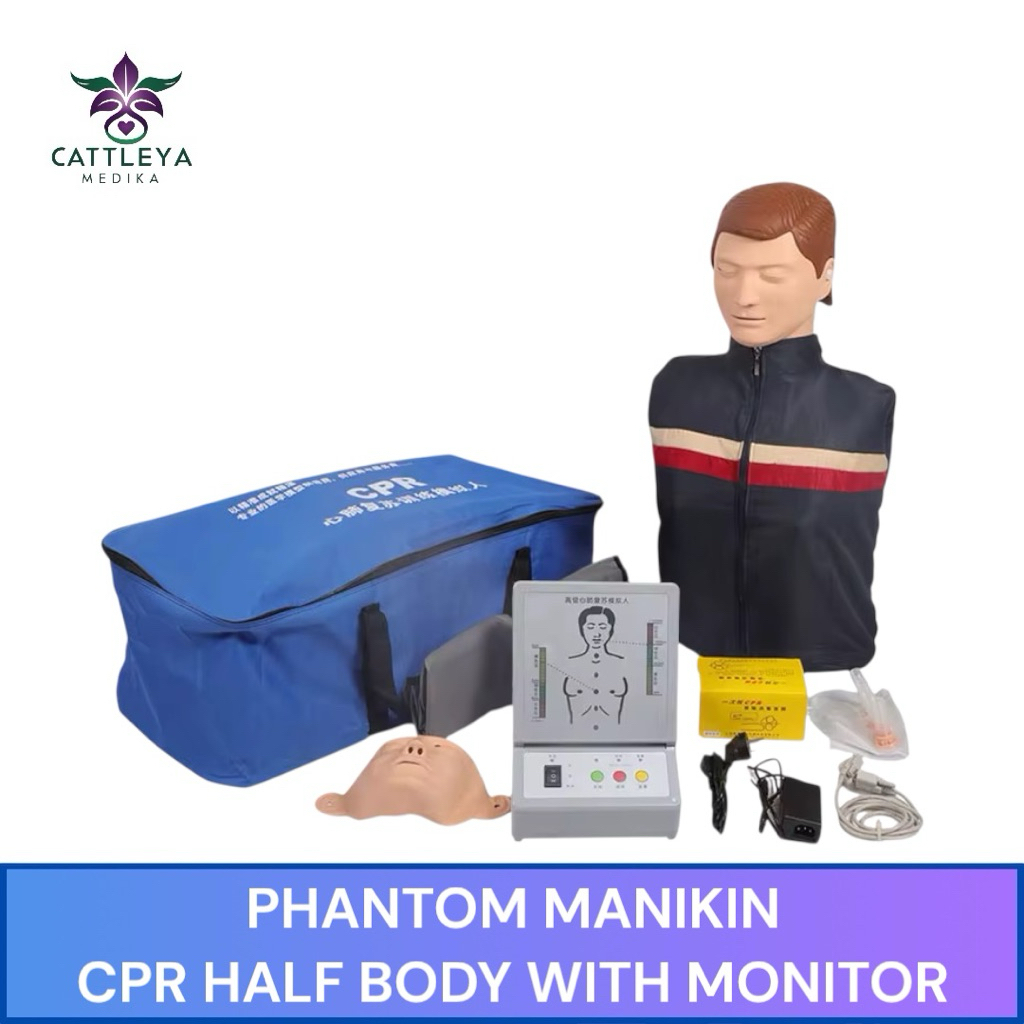 Phantom Manikin Advanced Fully Automatic Half Body CPR Training Manikin for Emergency / Boneka Manek