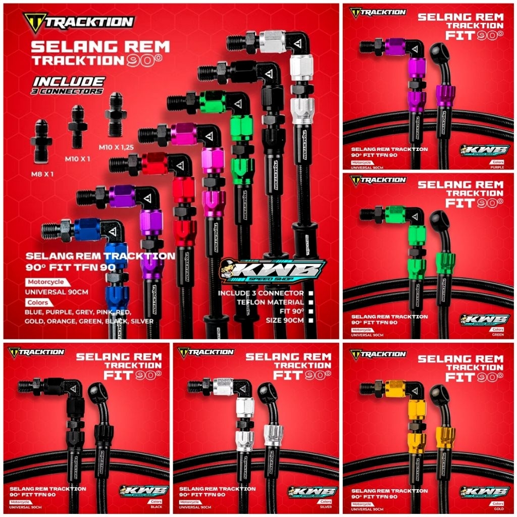 Selang Rem Tracktion FIT 90° TFN90 Universal Original Tracktion