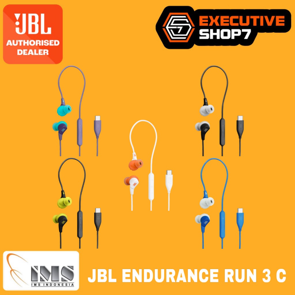 JBL Endurance Run 3 C Earphone Type C Wired - Garansi Resmi 1 Tahun IMS - Original