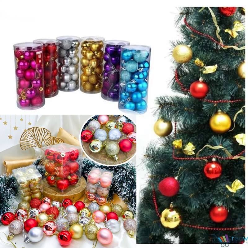 Bola Natal MIKA Dekorasi Christmas Ornament Pohon Natal Hiasan Natal Aksesoris Gantungan BOLA Pohon 