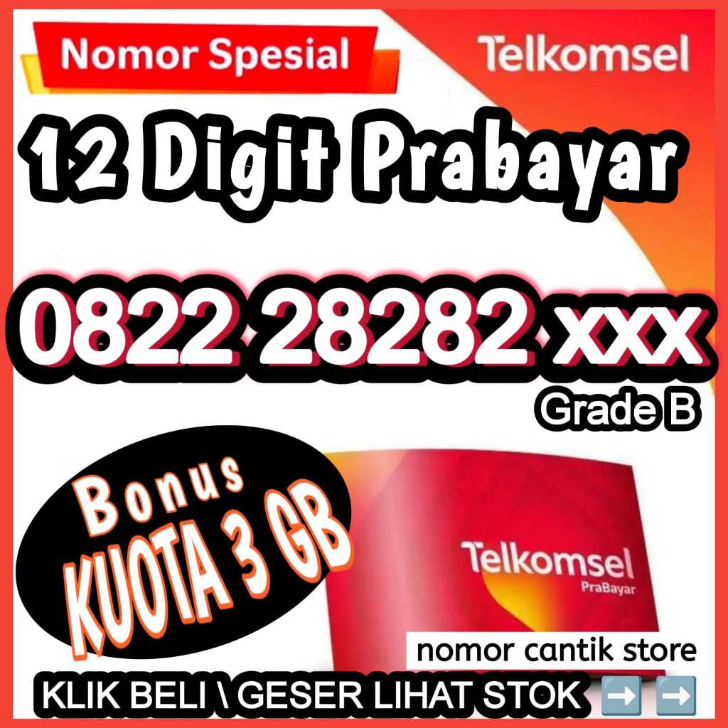 BONUS 3 GB TELKOMSEL 2828 RAPI KARTU PERDANA PRABAYAR 4 VARIAN  4G SUPPORT 5G NOMOR CANTIK TELKOMSEL