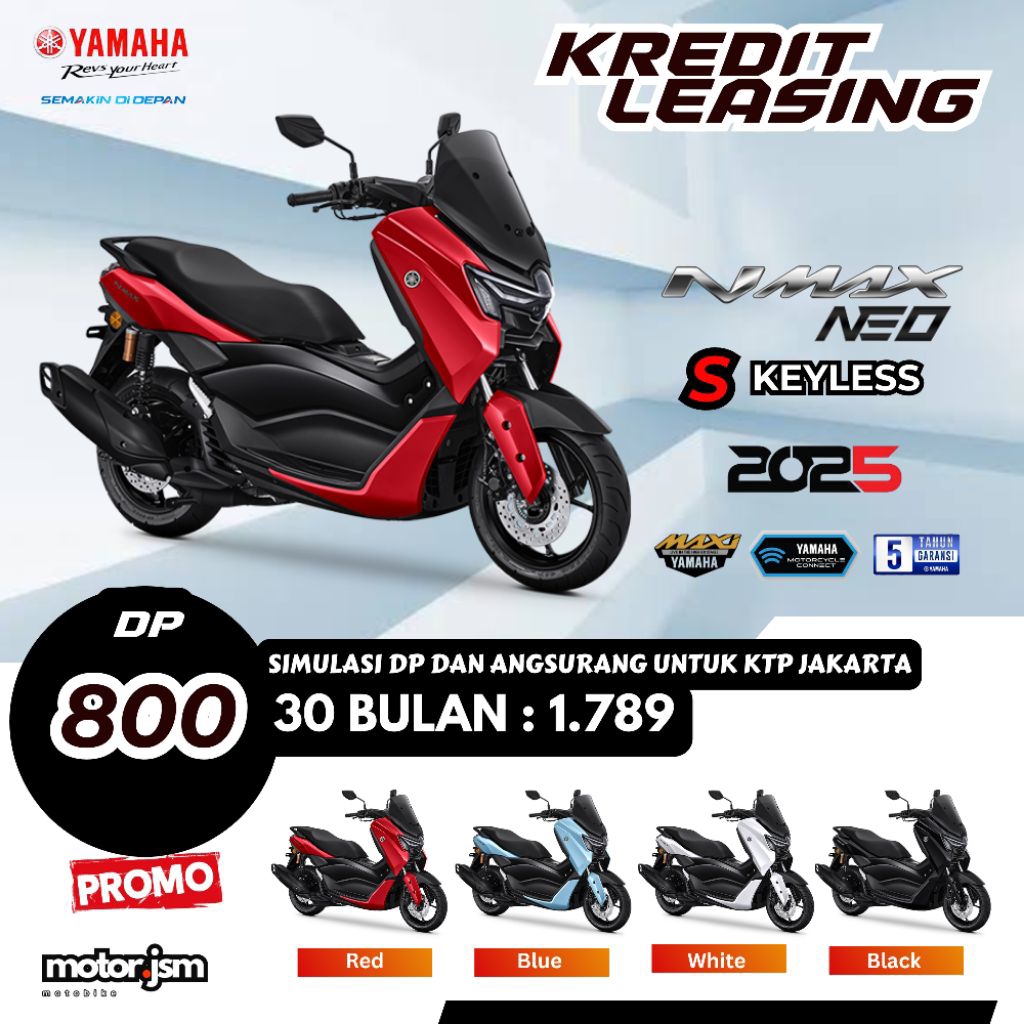 Dp Motor Yamaha NMax Neo S Keyless Kredit Leasing Jakarta Depok Tangerang Bekasi