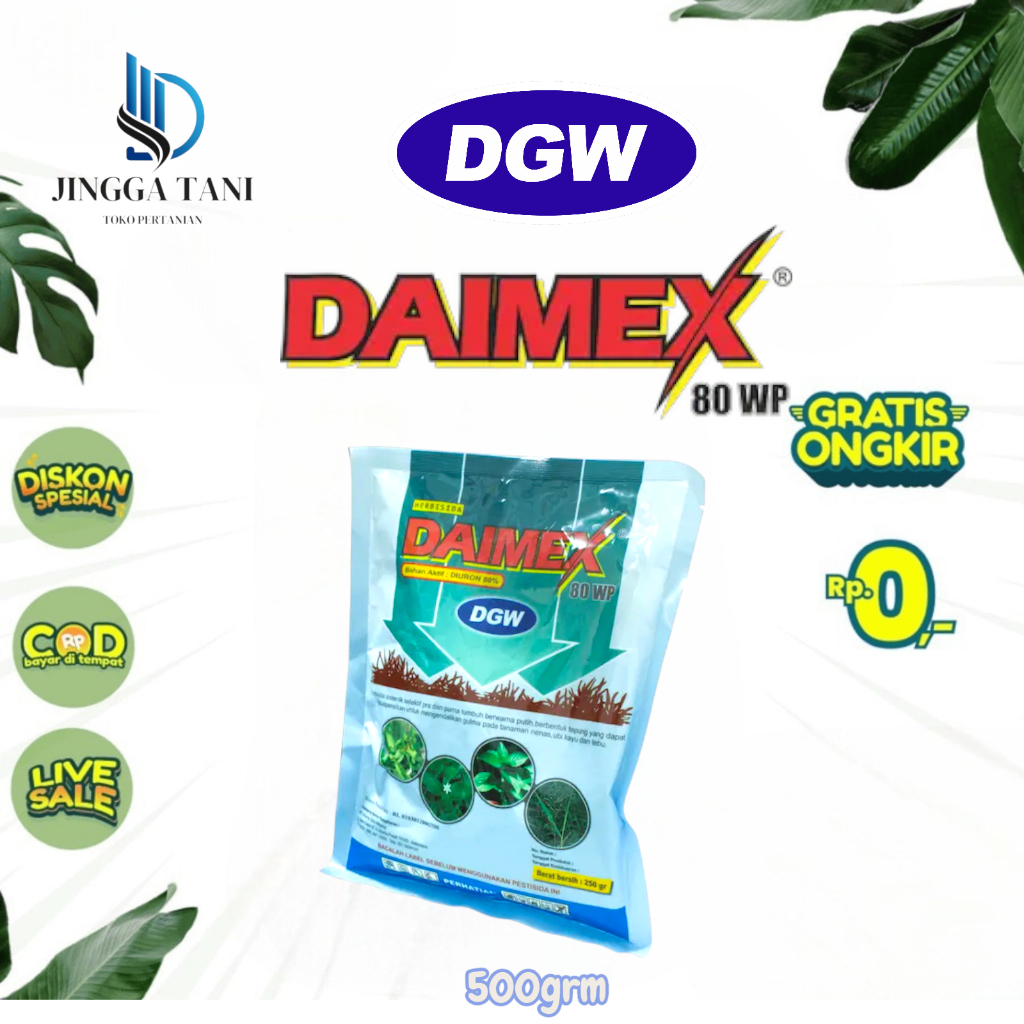 Herbisida Daimex 80 WP 250 Gram Diuron 80% Sistemik Pra Dan Purna Tumbuh DGW
