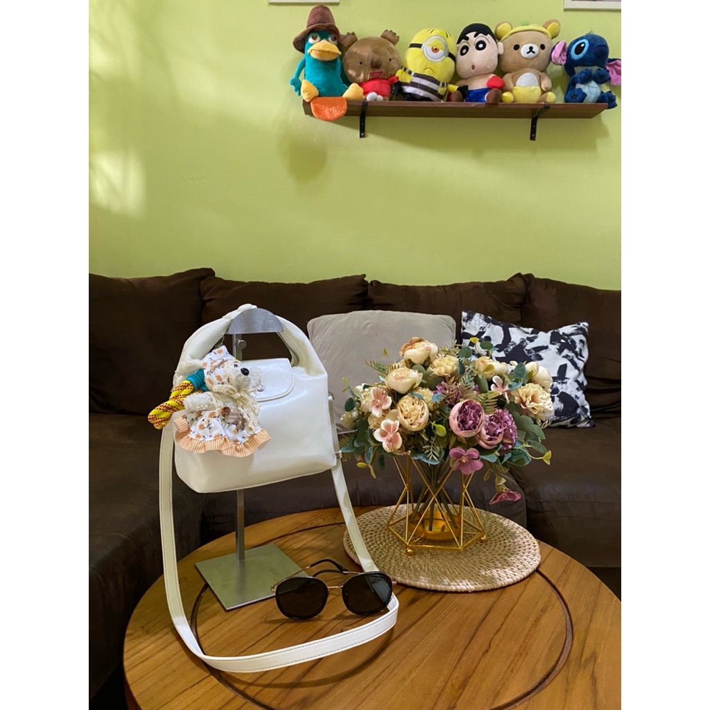 TAS LONGCHAMPP ROYAL CUIR ( BrokenWhite )