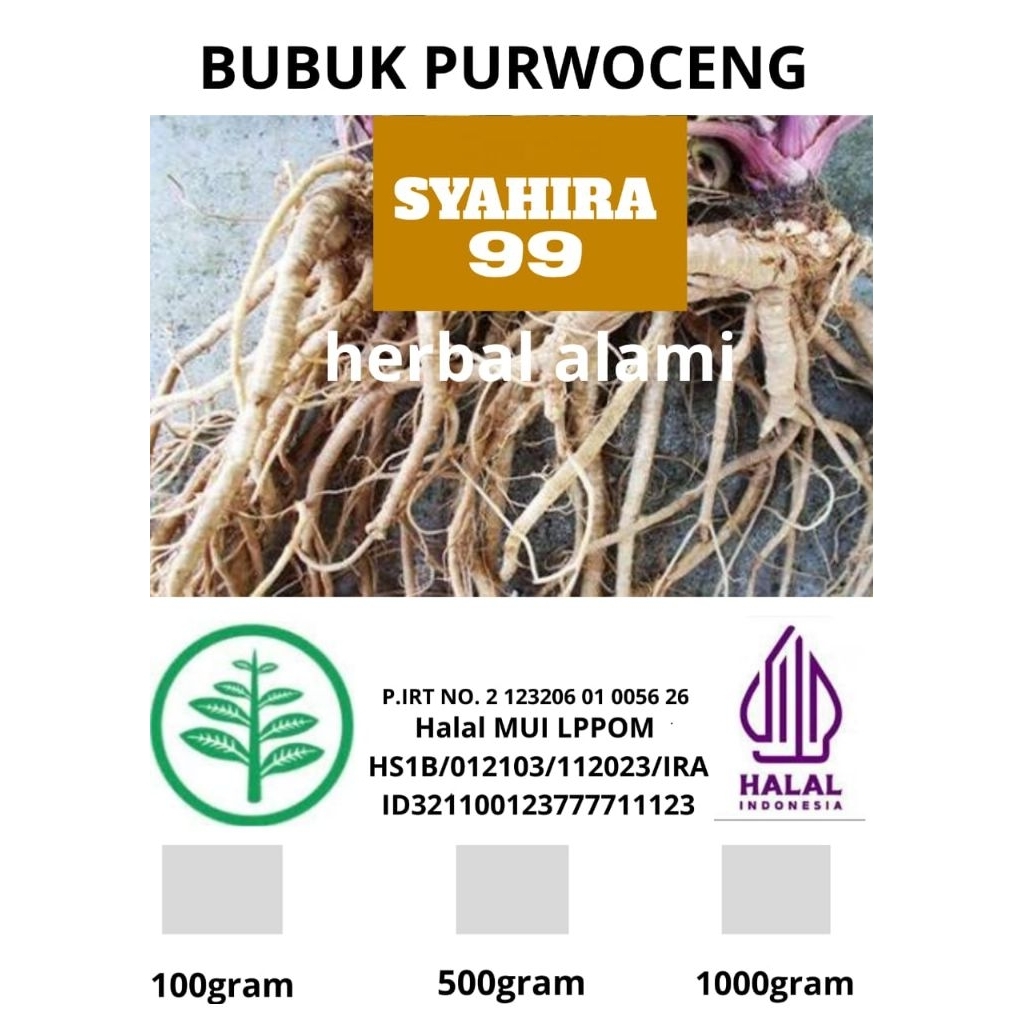 BUBUK PURWOCENG ISI 100 GRAM KEMASAN BOTOL