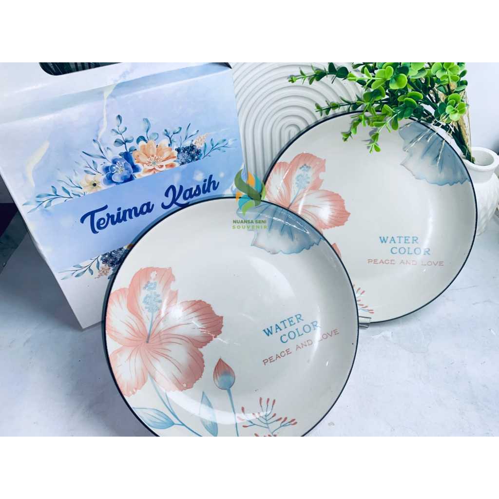 Piring Makan Keramik dan Piring Saji Keramik Motif Jepang yang Tahan Panas dan Microwave