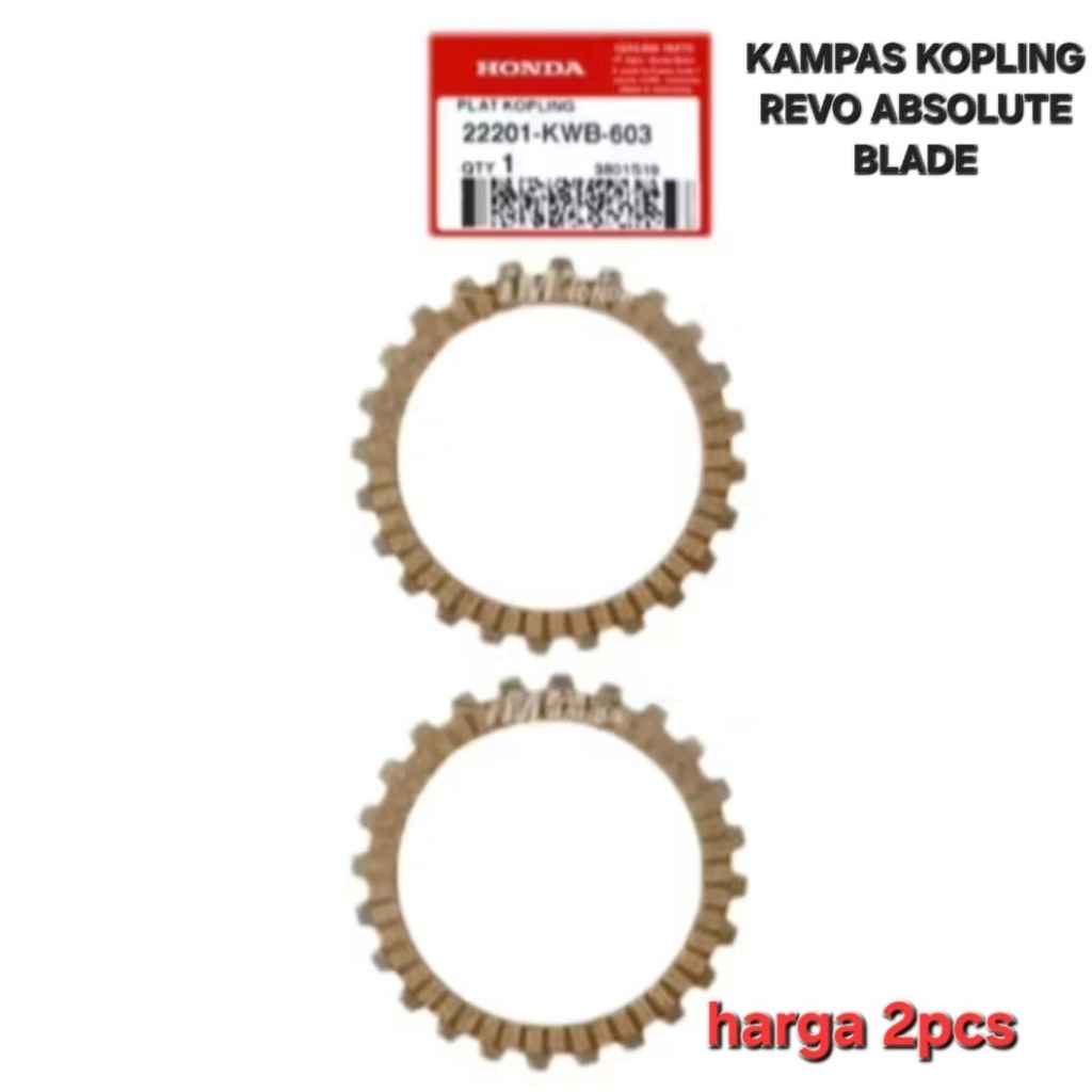 KAMPAS KOPLING BLADE REVO ABSOLUTE 22201-KWB-603 ORIGINAL