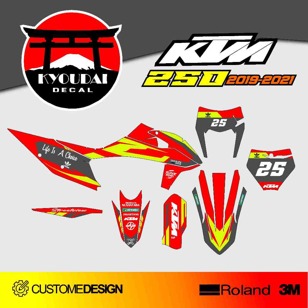 STICKER DECAL KTM 250 SXF 2019-2021 KS1