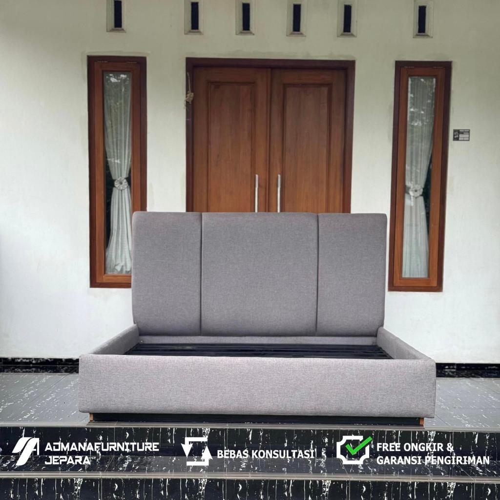 Dipan Tempat Tidur Full Jok Busa ukuran 180x200cm | Rangka Tempat Tidur