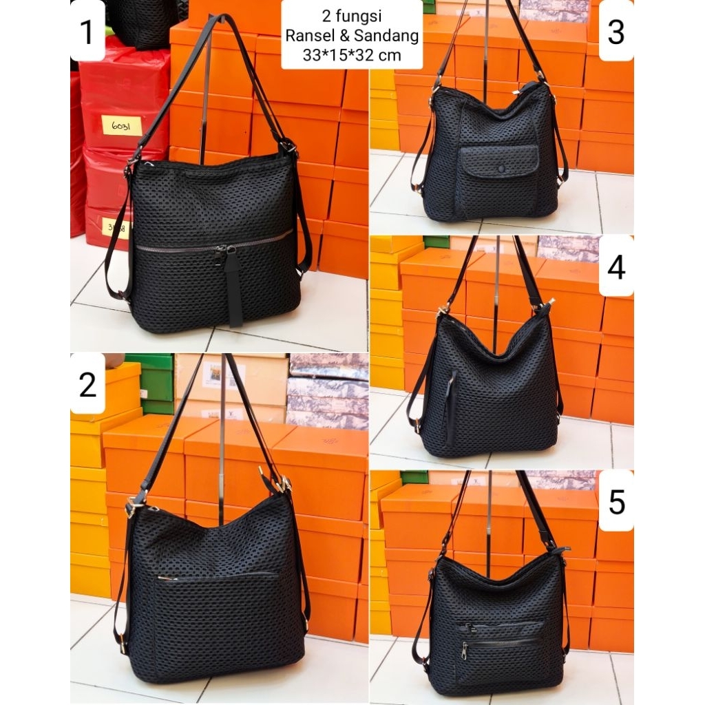 TAS WANITA MULTIFUNGSI RANSEL & SANDANG IMPORT PREMIUM