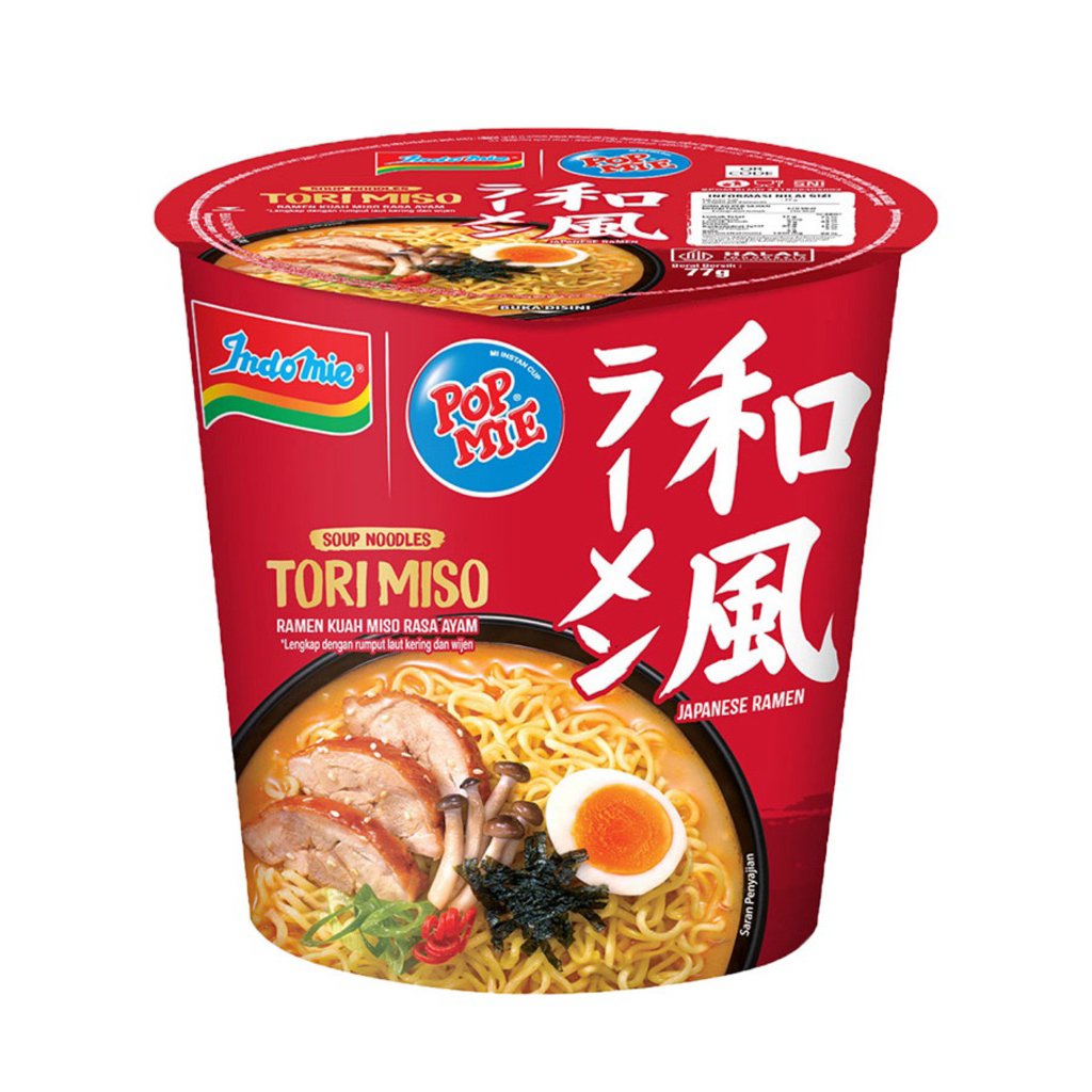 Pop mie instant Premium Tori miso japanese ramen cup 77 g