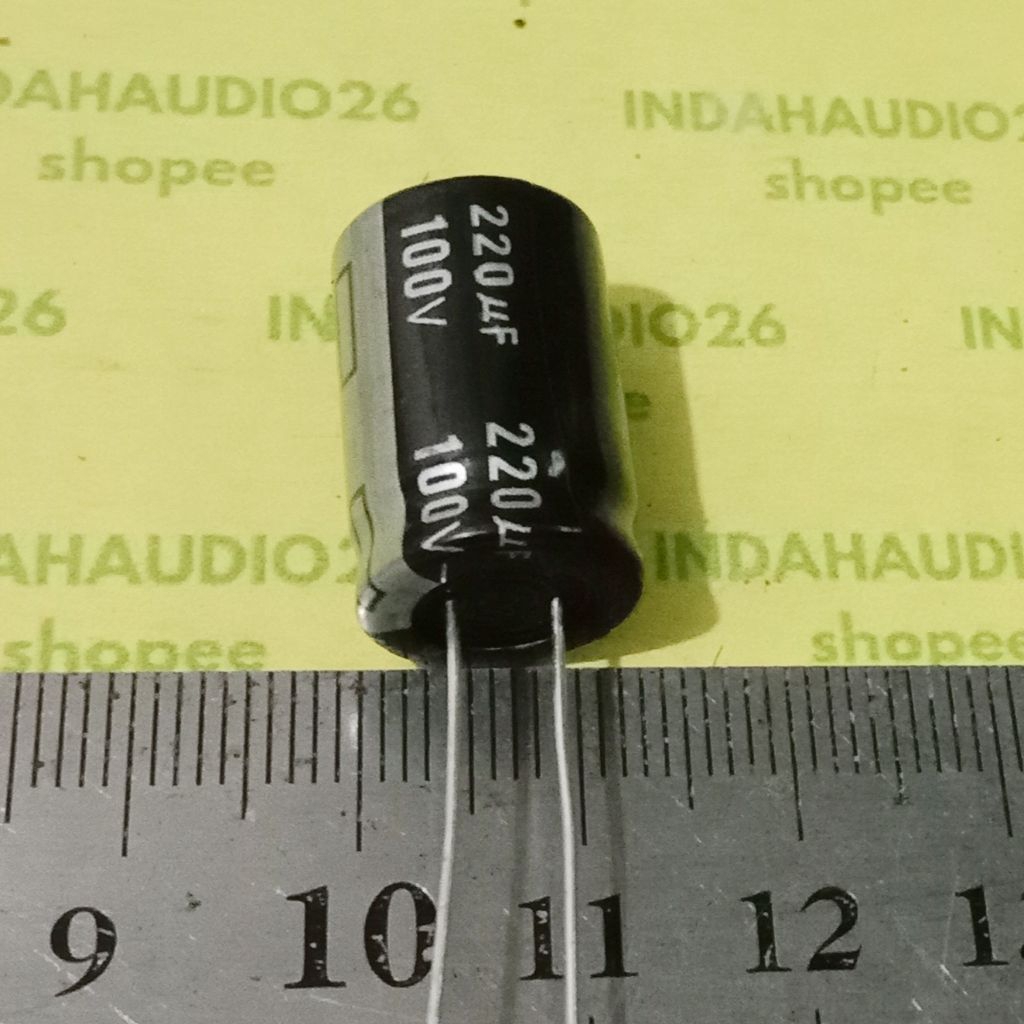 PANASONIC 220uf 100v d13x20mm elco kapasitor elko capacitor 220 uf 100 v  100volt