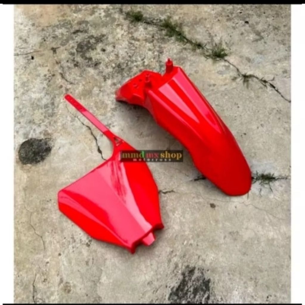 Spakbor Depan CRF 110 Dan Papan Nomer CRF 250 Set Supermoto