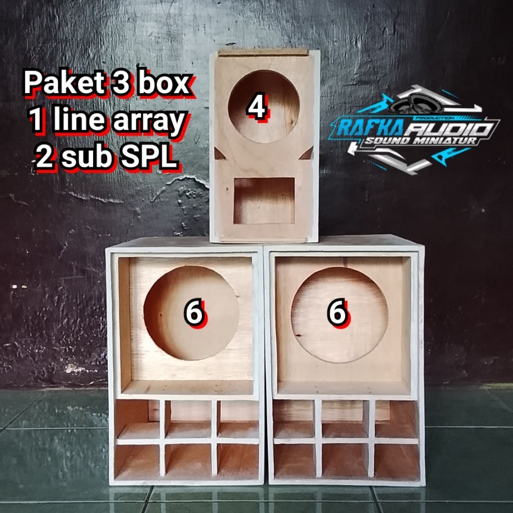 paket box spl booster 6 inch dan line array 4 inch