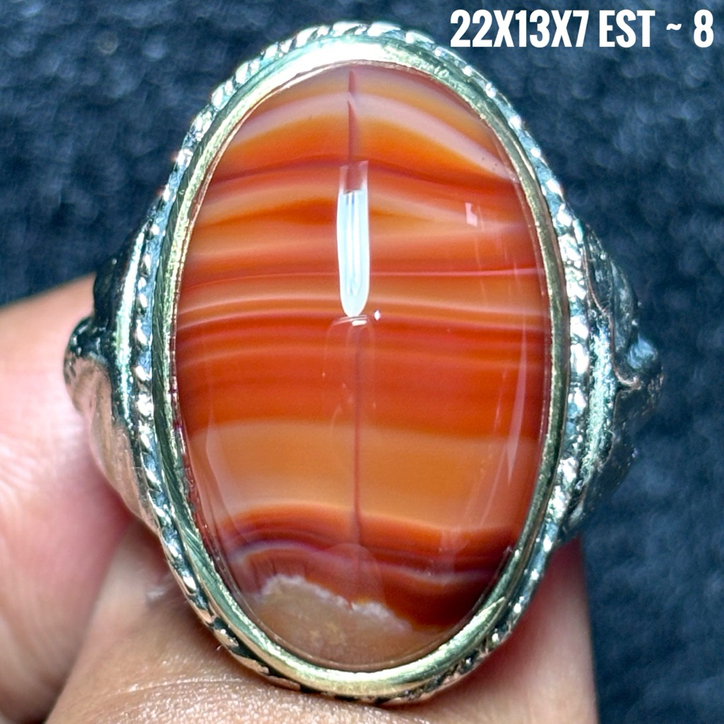 NATURAL BATU AKIK SULAIMAN GINGGANG TAPAK JALAK