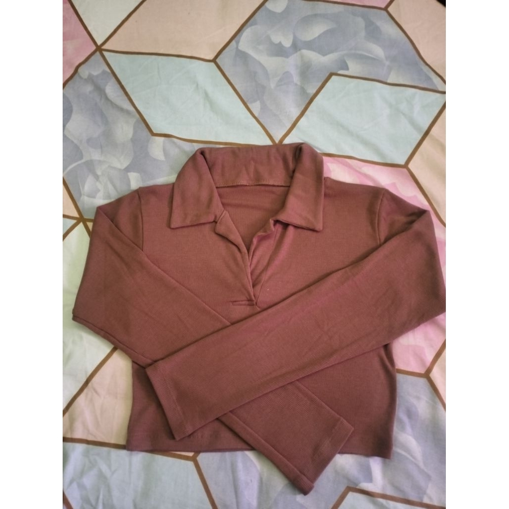 preloved crop coklat
