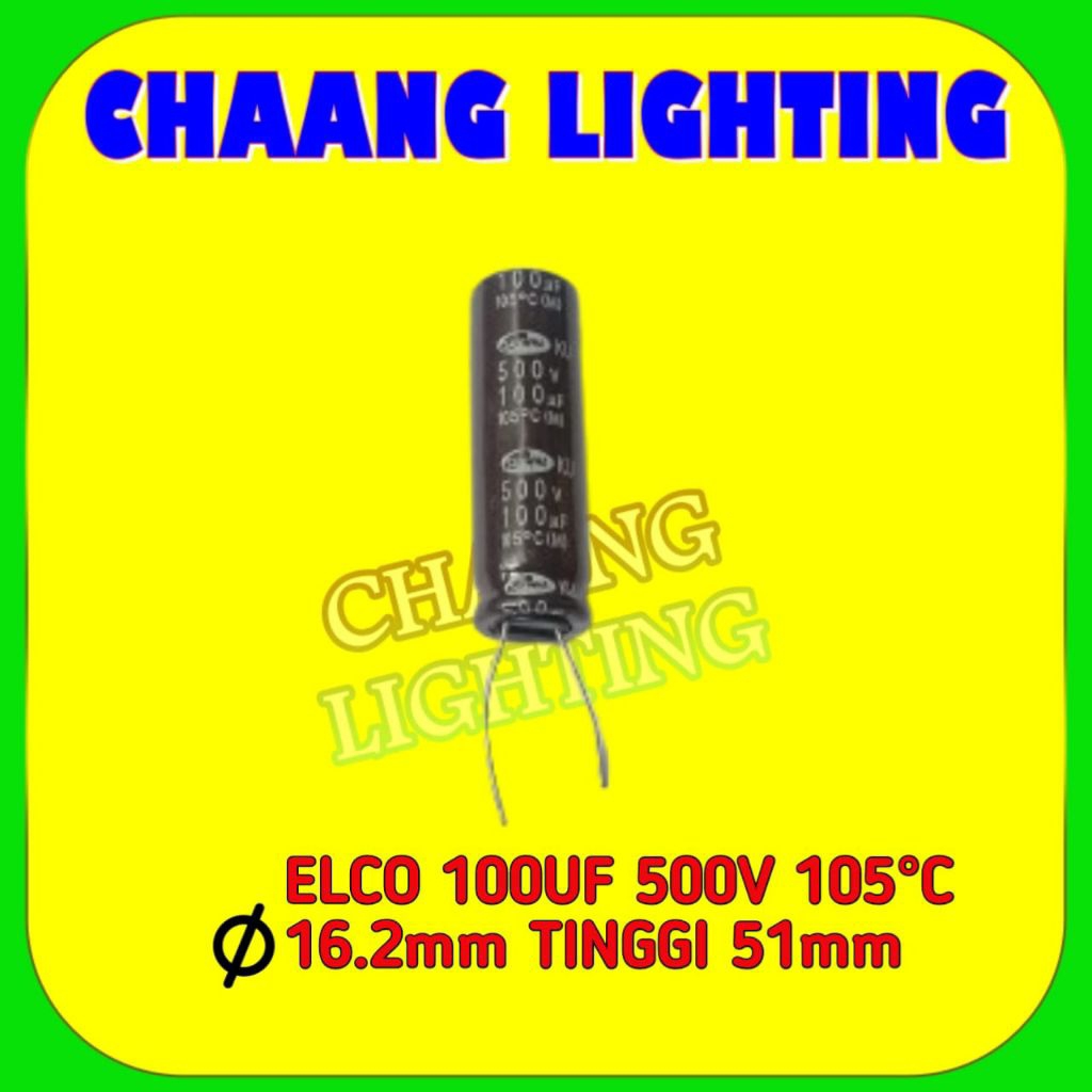 100UF 500V KAPASITOR ELKO 100UF 500V CAPASITOR ELCO 100UF 500V ELCO 100UF 500V 105°C