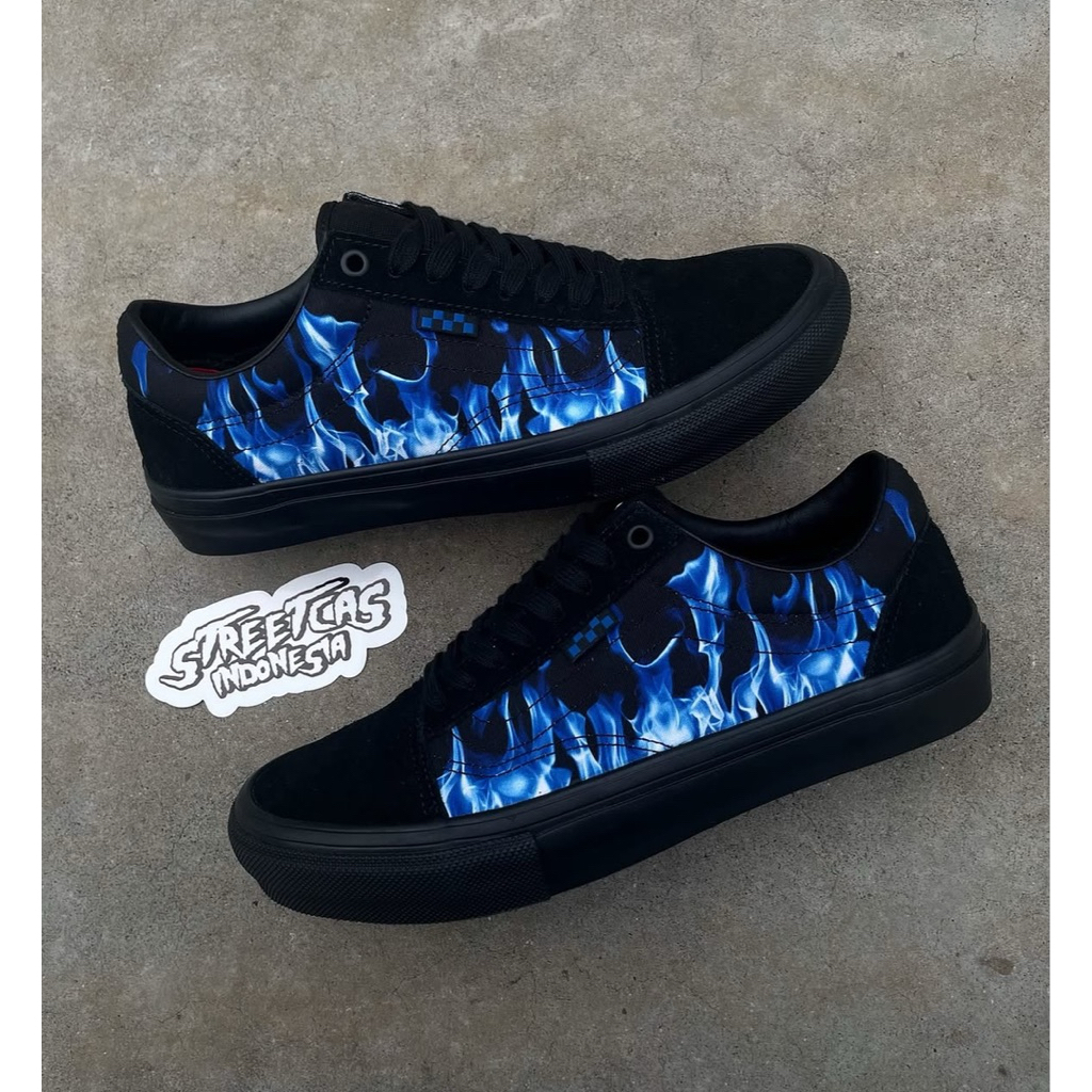 NEW VANS SKATE Old Skool ‘Y2K Hot Blue Flame Black” THE LIMITED EDITION