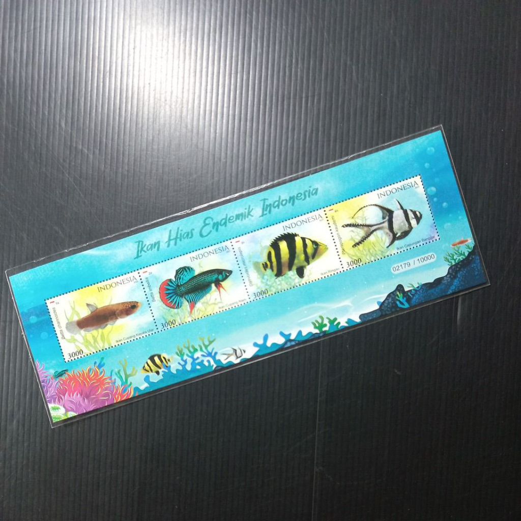 SOUVENIR SHEET PRANGKO INDONESIA SERI IKAN HIAS ENDEMIK INDONESIA 2021