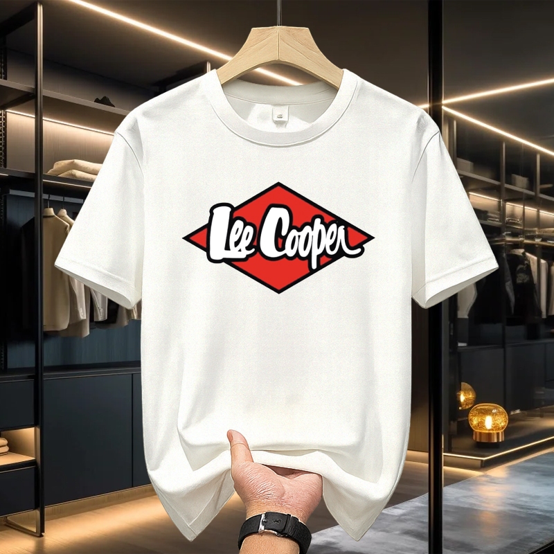 Lee Cooper Original Kaos T-shirt Pria Katun Premium Desain Klasik Official
