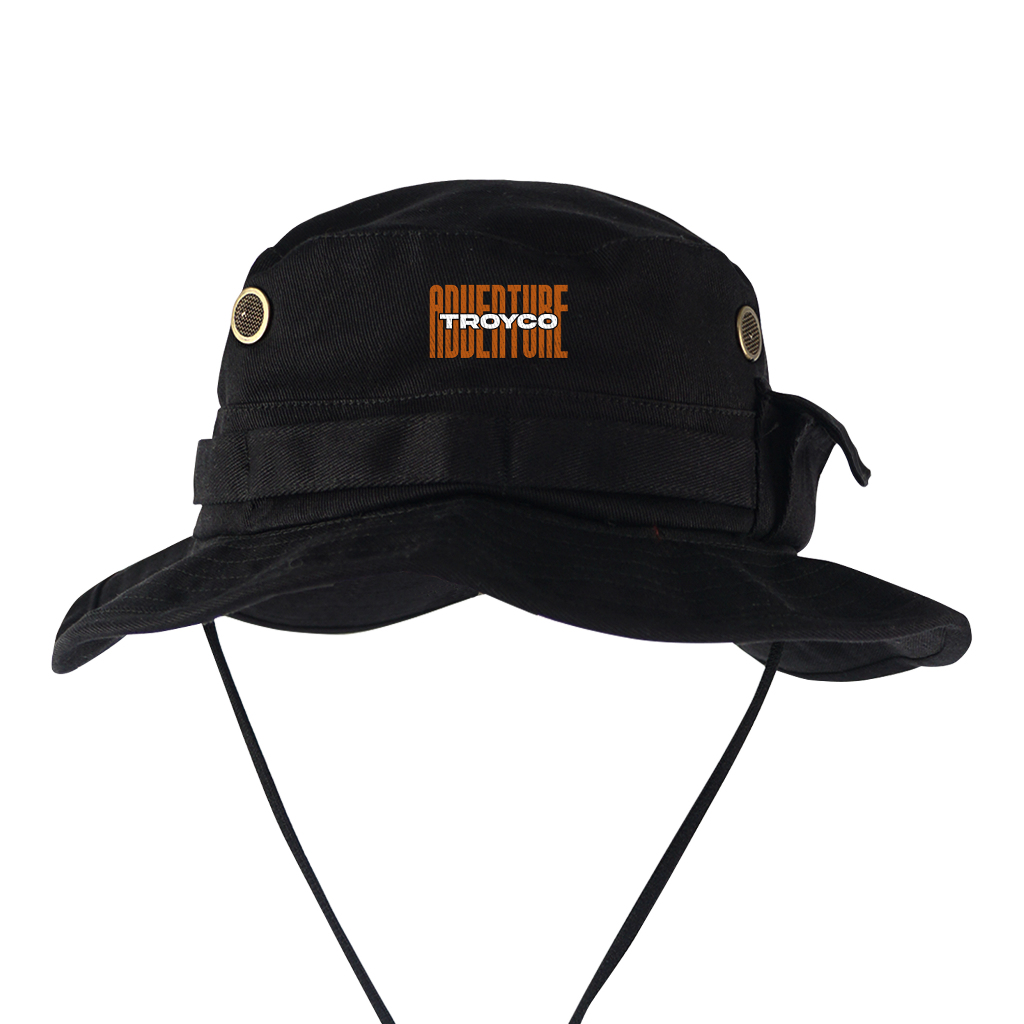 Troy Company Jungle Hat Boonie Hat Adventure - Topi Hitam Outdoor JHD 3420