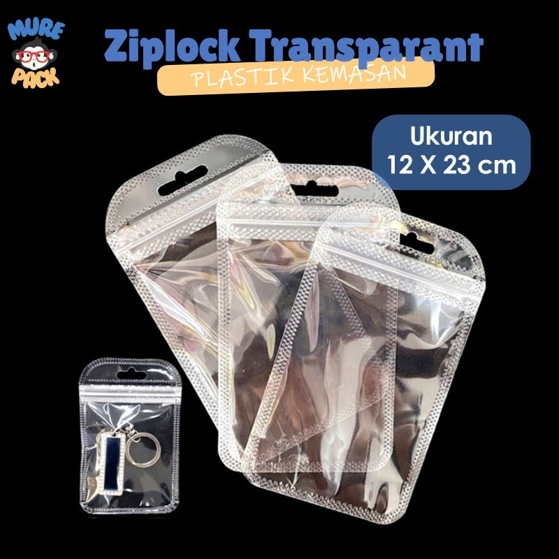 12 X 23 CM Ziplock Plastik Tebal Kecil Transparan || Murumure I Ziplock Plastik Kecil Transparan