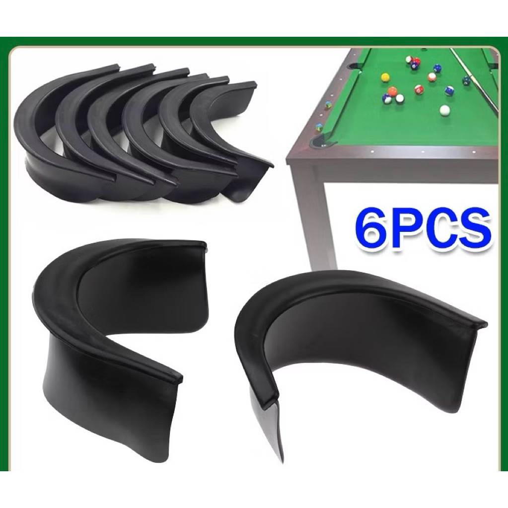6Pcs/Set Poket Plastik Meja Billiard Karet Kecilin Lobang Meja Biliar Meja Billiard Pocket Biliar